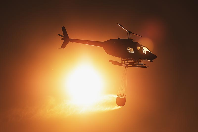 Firefighting Helicopter in Hawaii