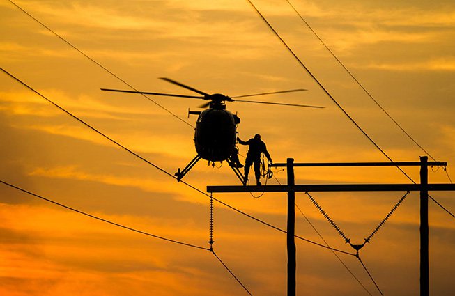 Hawaii Transmission Line Construction Helicopters