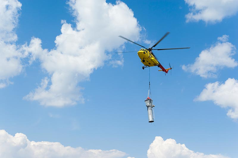 Tower Construction by Helicopter in Hawaii