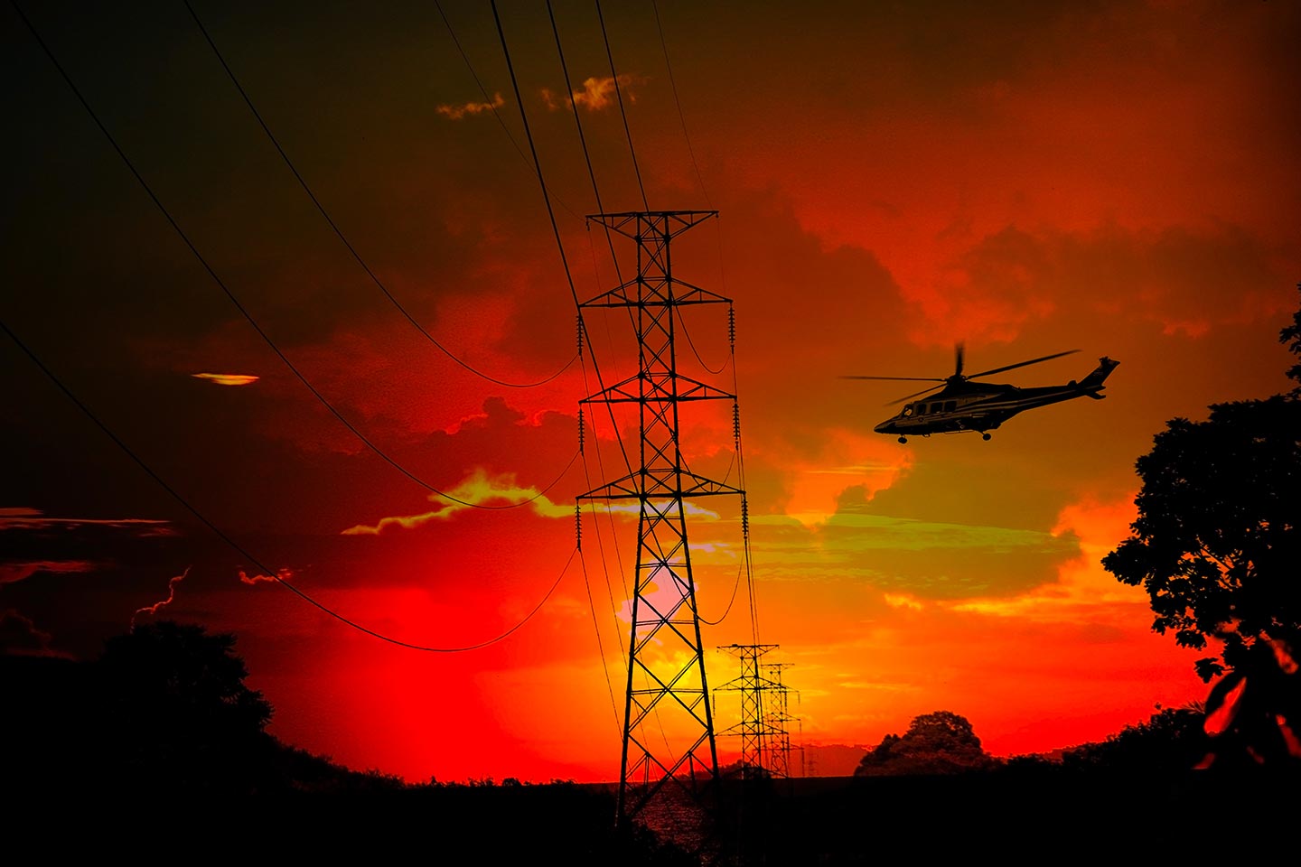 Transmission Construction Helicopter in Hawaii